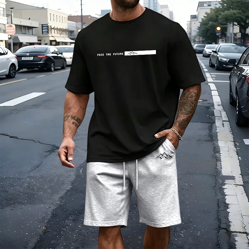 Street Fashion Clothes - Fashion Mens T-Shirt Tracksuit Print Casual