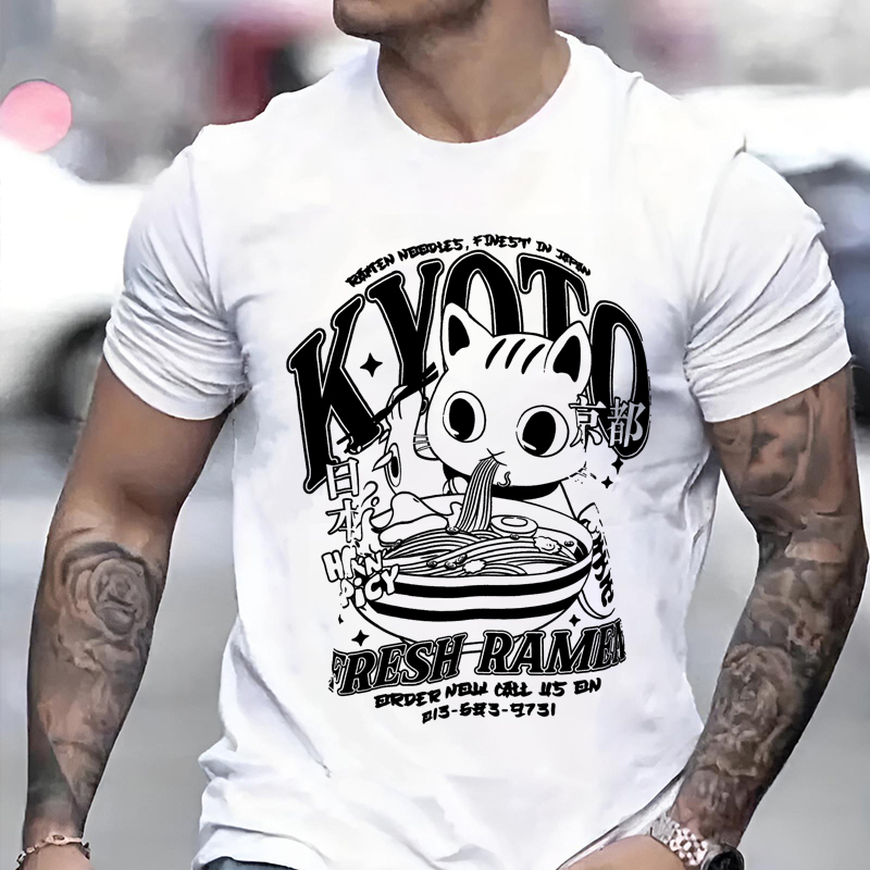 Street Fashion Kyoto - Cute Kyoto Cat Print Men Woman