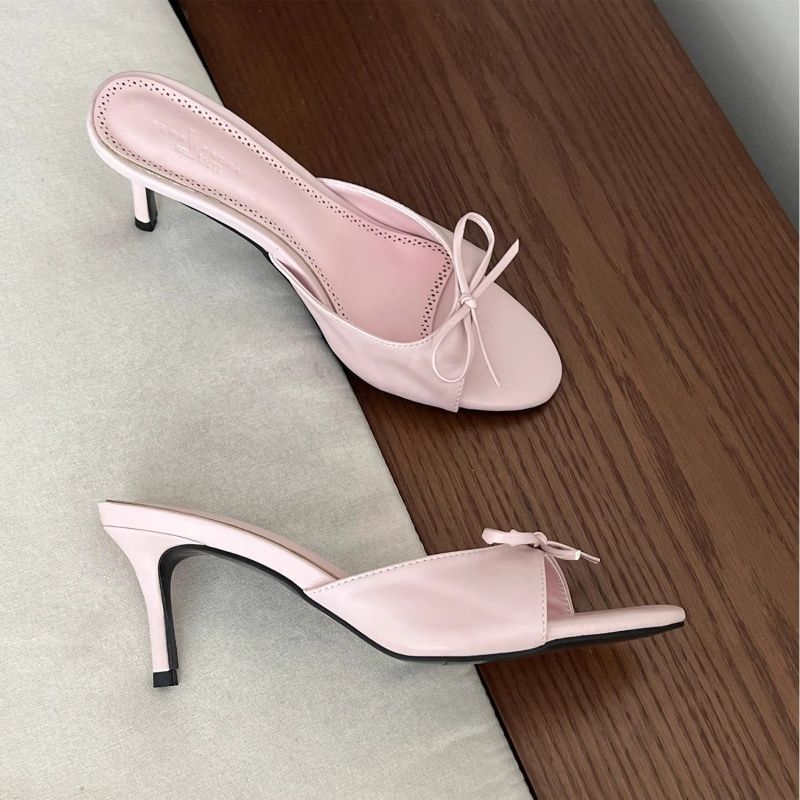Street Fashion Clothing - Satin Butterfly-knot Women Slippers Fashion Polka