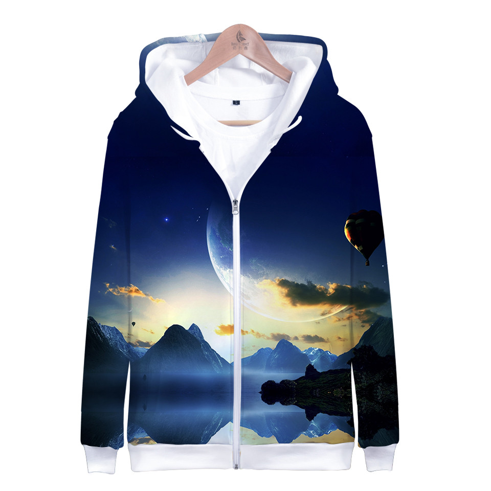Children Star Space Galaxy Hoo - Street Fashion Zip Up Hoodie recensie en prijs