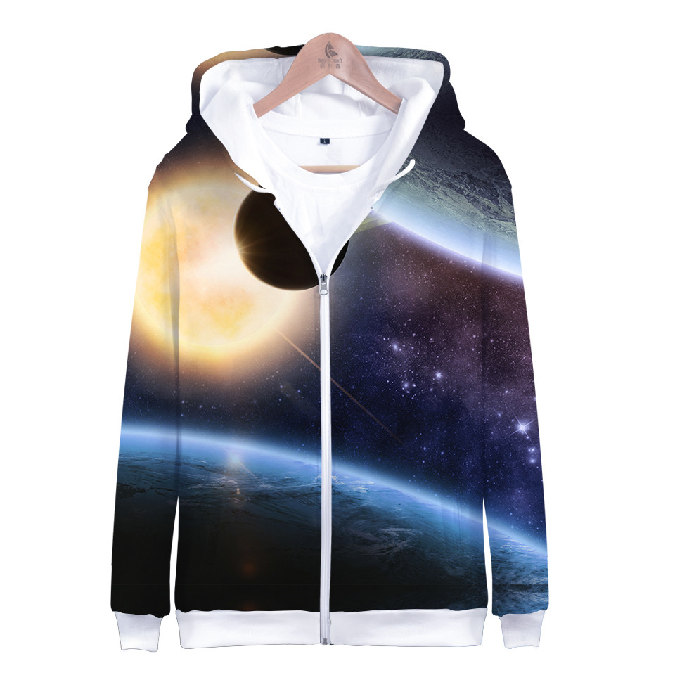 Children Star Space Galaxy Hoo - Street Fashion Zip Up Hoodie recensie en prijs