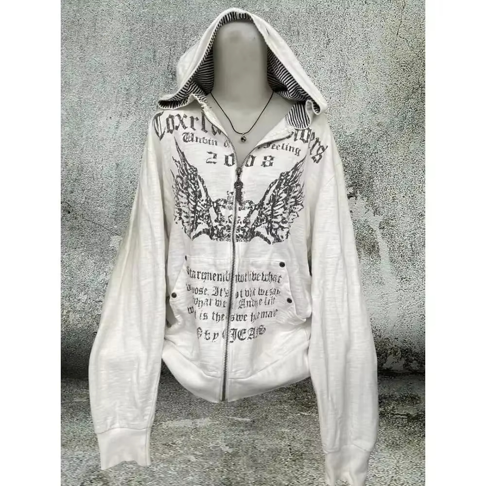 Grey Faux Fur Wool Double Zipp - Street Fashion Zip Up Hoodie recensie en prijs