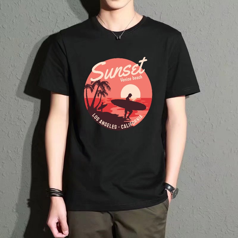 Men's Black Round-Neck Short-S - Street Fashion Venice recensie en prijs