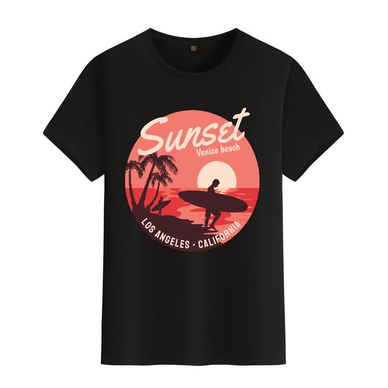 Men's Black Round-Neck Short-S - Street Fashion Venice recensie en prijs