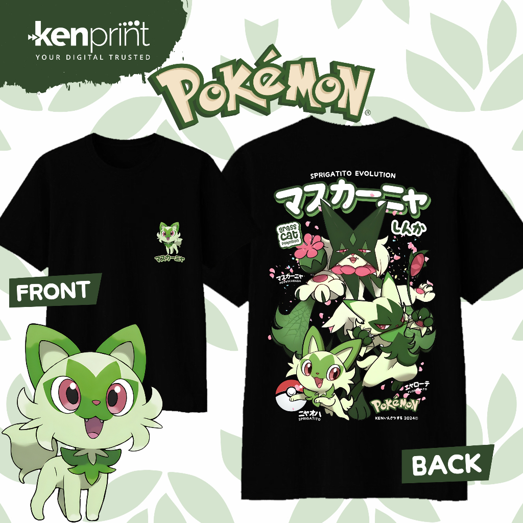 Anime Pokémon Sprigatito Evolu - Street Fashion Japan recensie en prijs