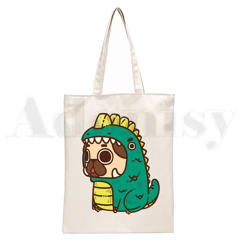 Dog Pet Pug Life Cartoon Print - Tote Bag Canvas Print recensie en prijs