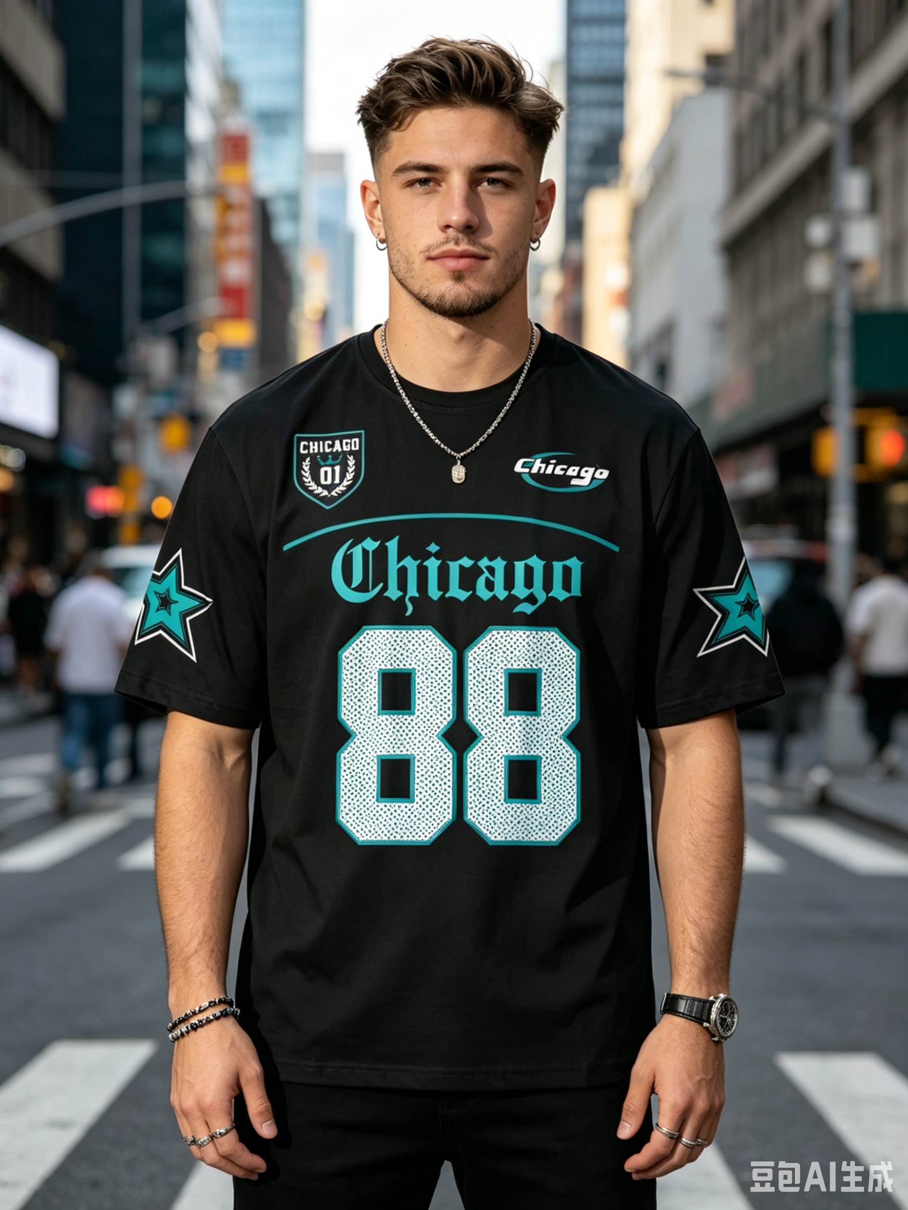 Men's Black Summer Graphic Str - Street Fashion Chicago recensie en prijs