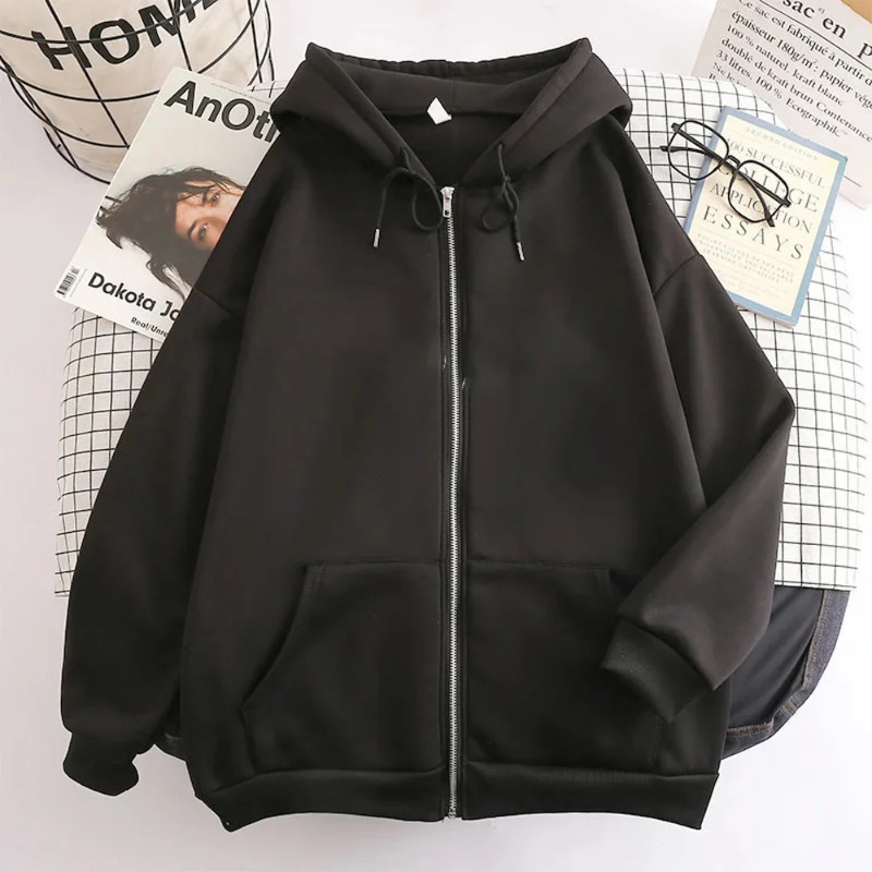 High Street Hoodie Men Solid C - Street Fashion Zip Up Hoodie recensie en prijs