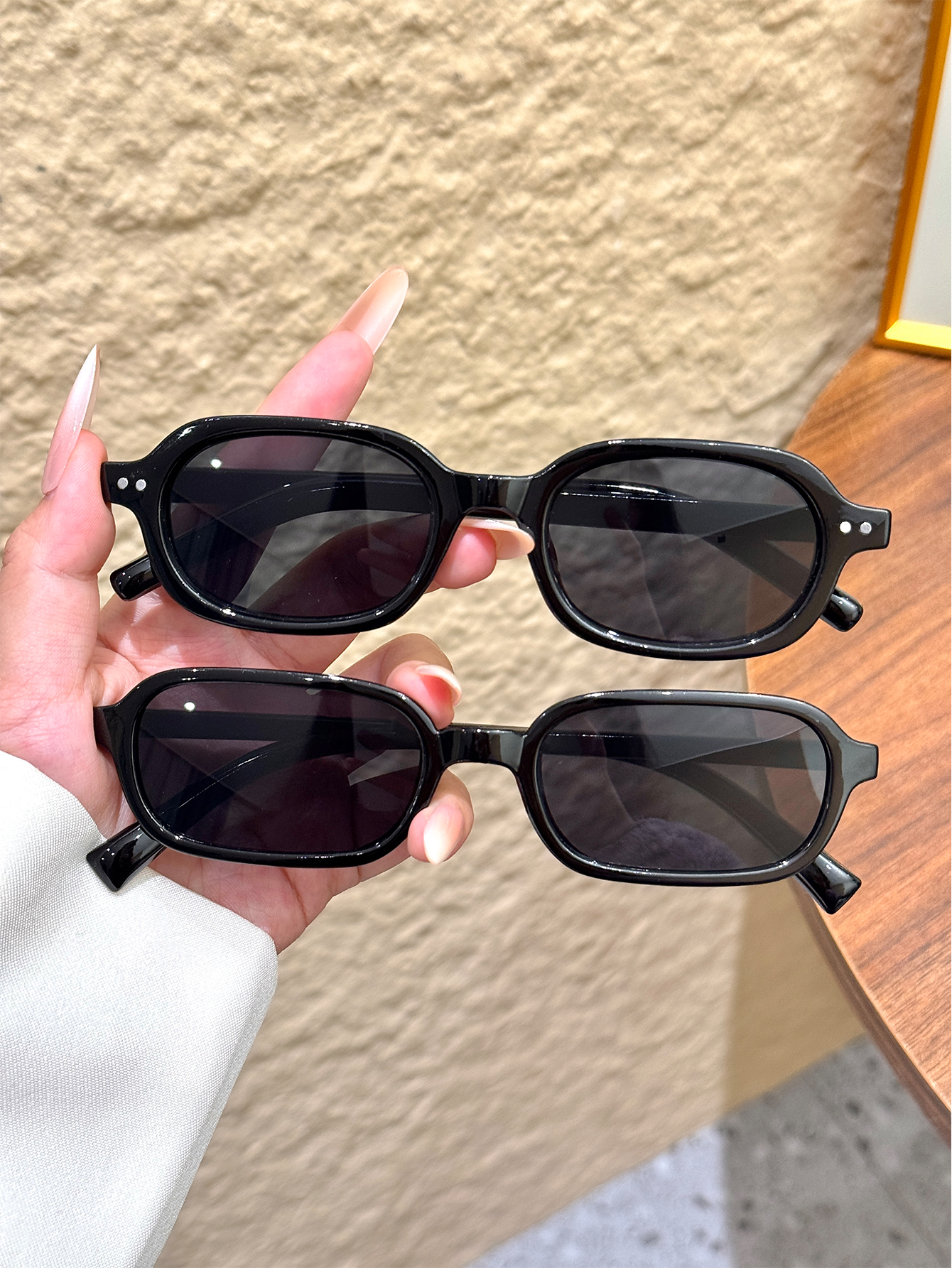 2Pcs Retro Square & Oval Frame - Parade Fashion Street recensie en prijs