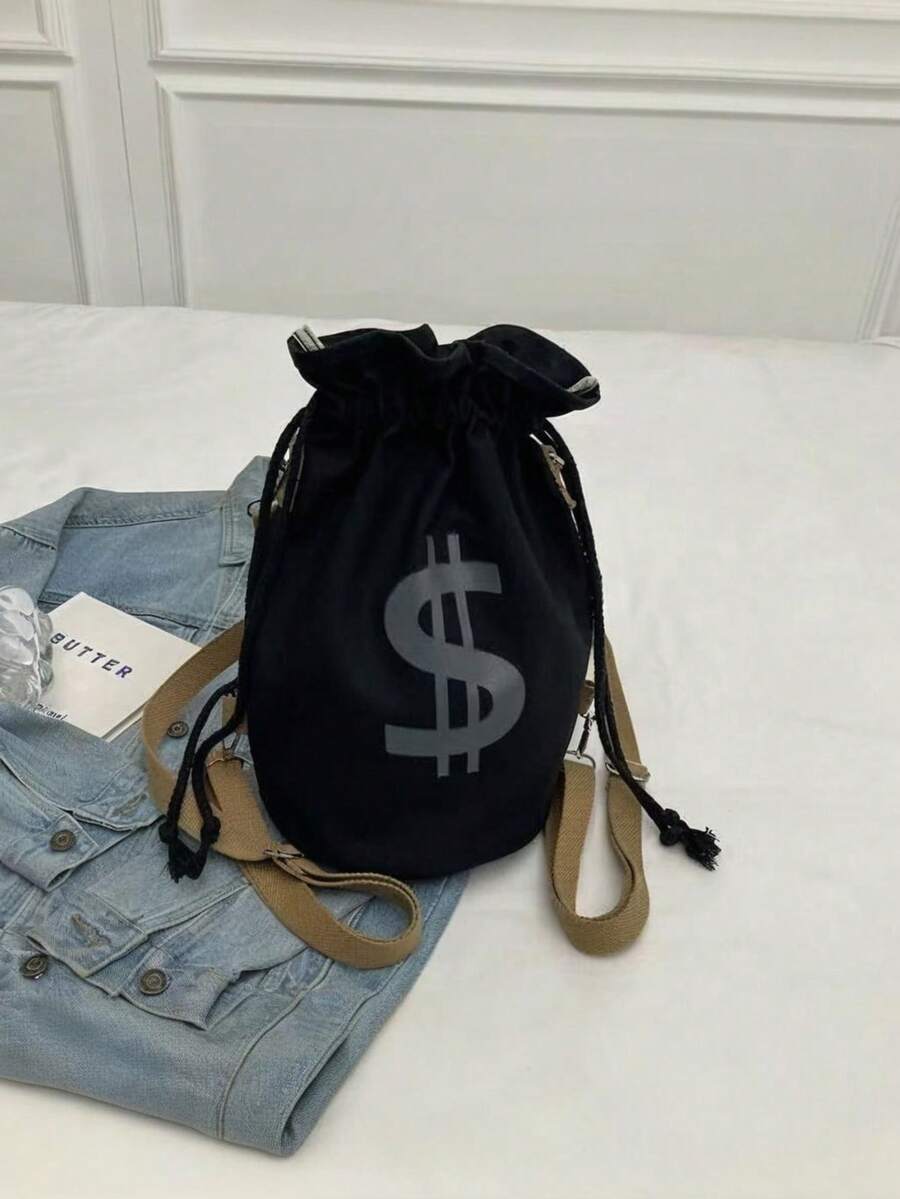 Black Canvas Drawstring Crossb - Tote Bag Canvas Print recensie en prijs