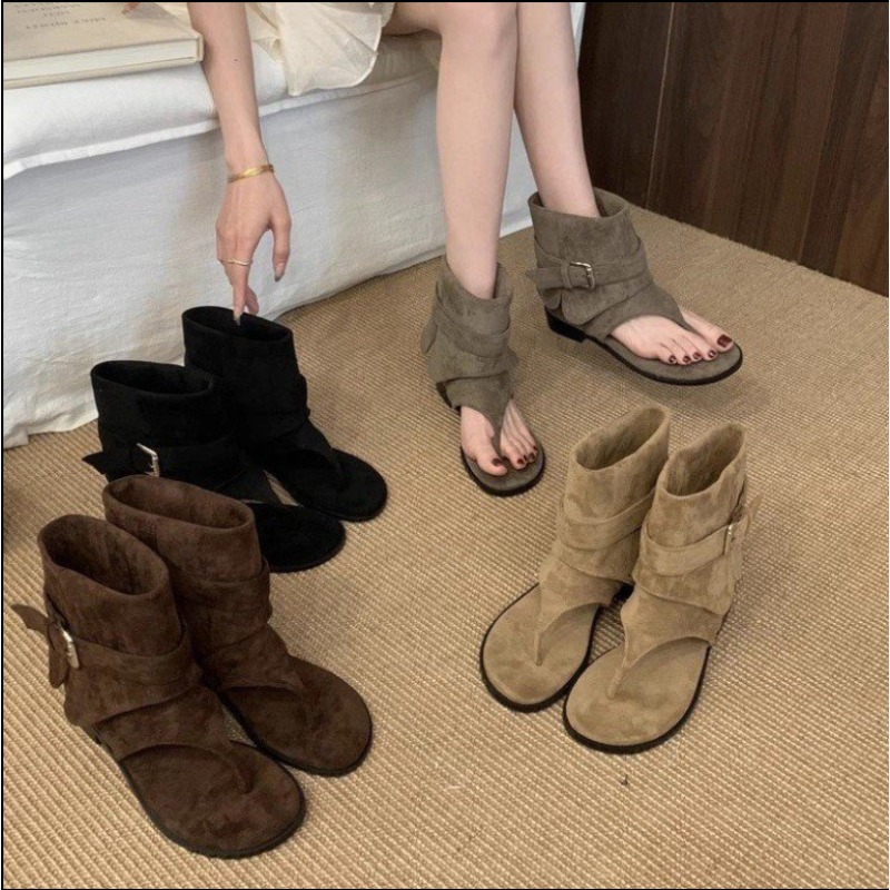2025Spring Clip Toe Flats Sand - Street Fashion Clothes recensie en prijs