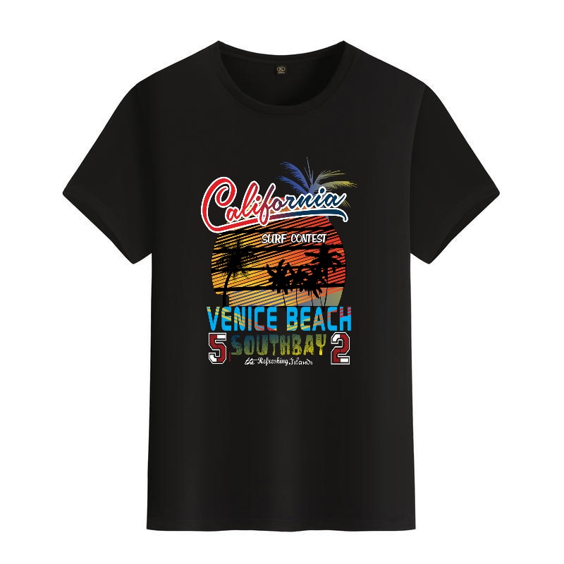 Men's Black Round-Neck Short-S - Street Fashion Venice recensie en prijs