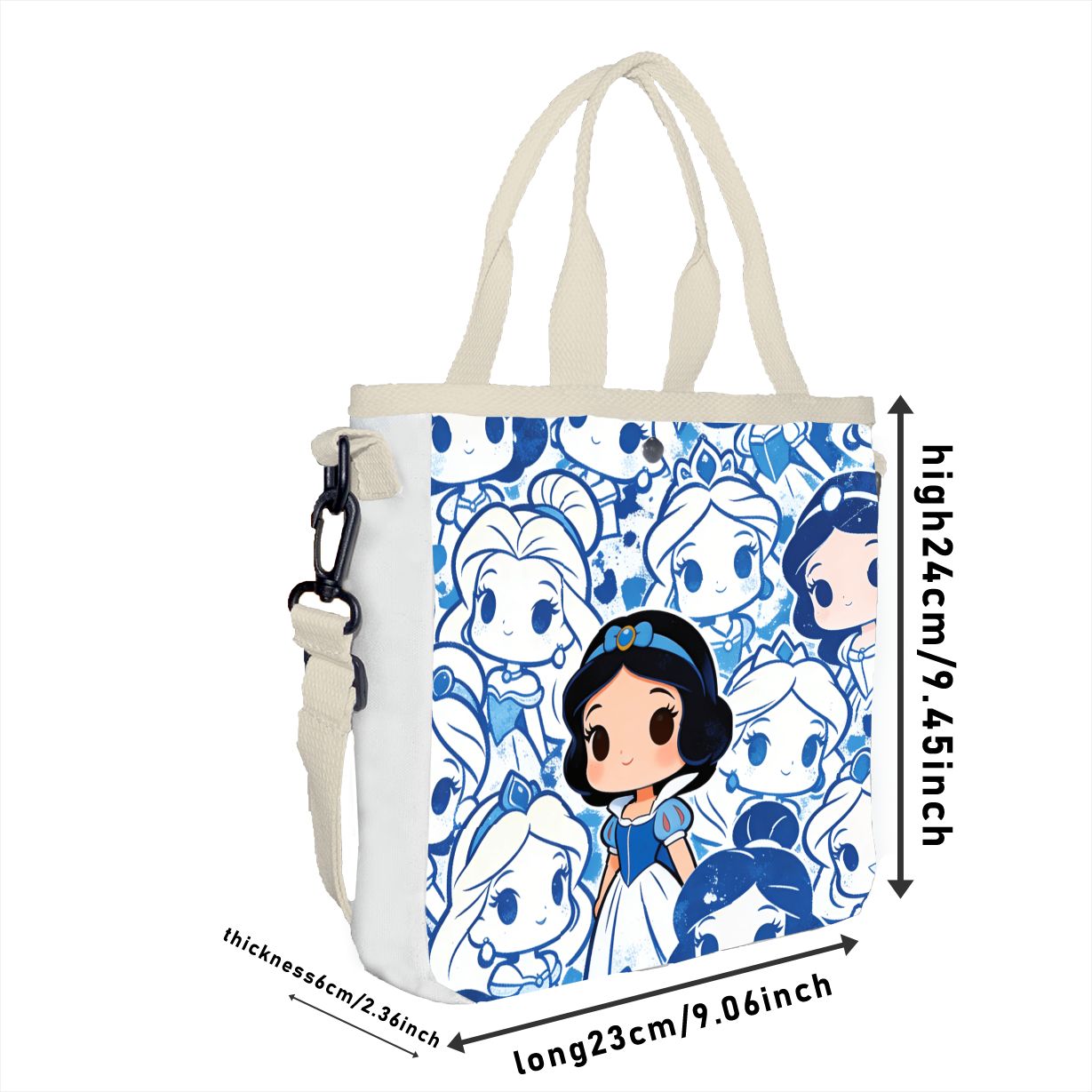 Cartoon snow white Characters  - Tote Bag Canvas Print recensie en prijs