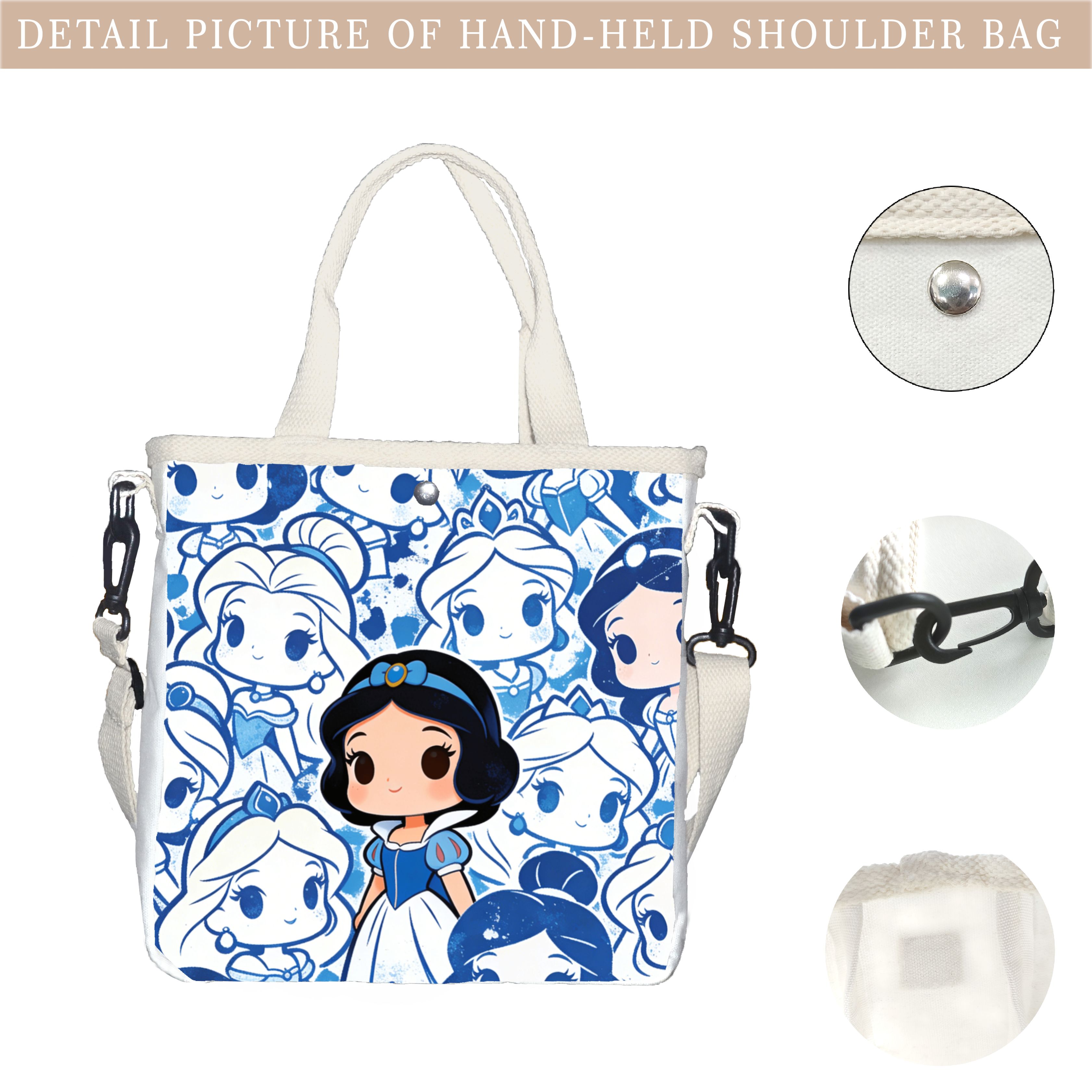 Cartoon snow white Characters  - Tote Bag Canvas Print recensie en prijs