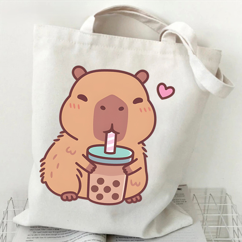 Bobo Tea Capybara Graphics Wom - Tote Bag Canvas Print recensie en prijs