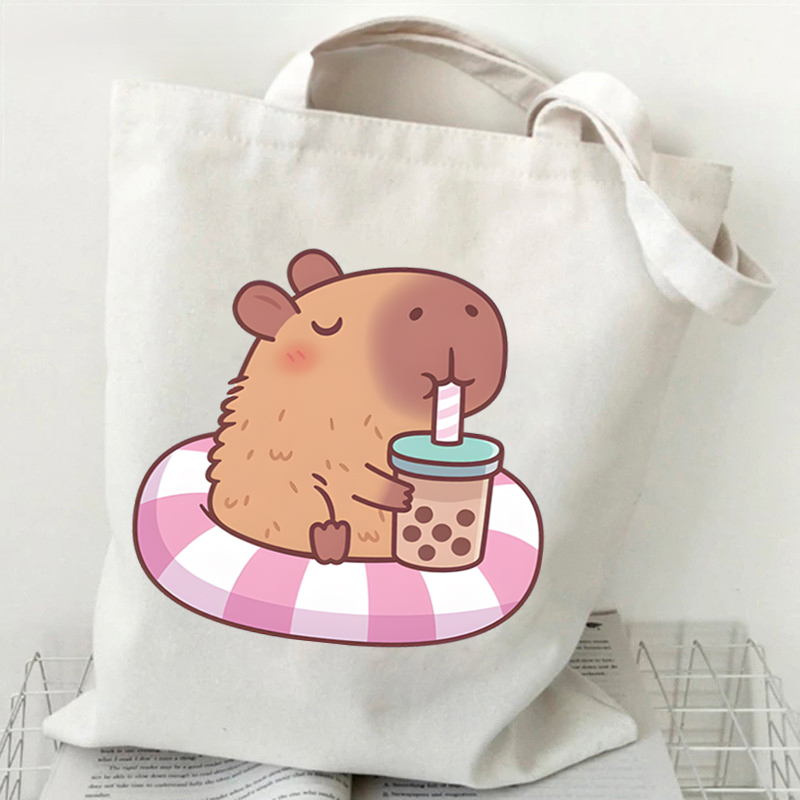 Bobo Tea Capybara Graphics Wom - Tote Bag Canvas Print recensie en prijs