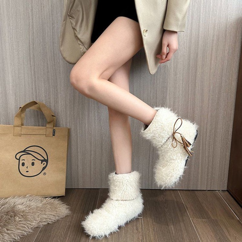 Solid Color Fleece-Lined White - Street Fashion Online recensie en prijs