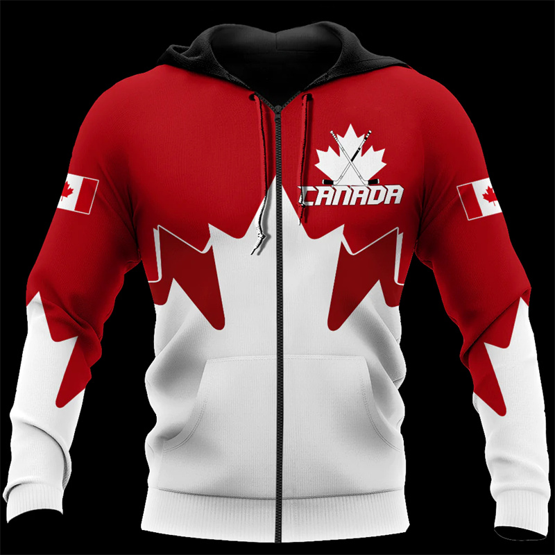 Canada 3d All Over Printed Map - Street Fashion Zip Up Hoodie recensie en prijs