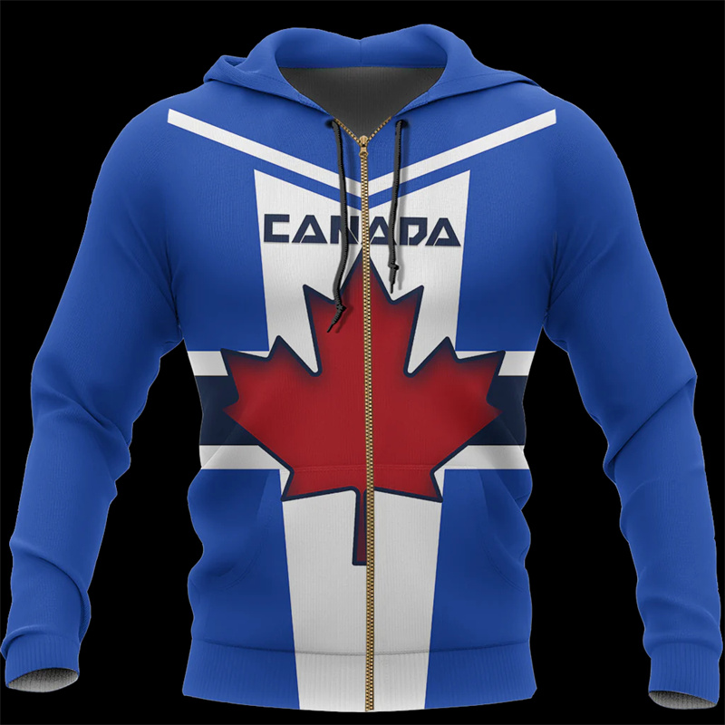 Canada 3d All Over Printed Map - Street Fashion Zip Up Hoodie recensie en prijs