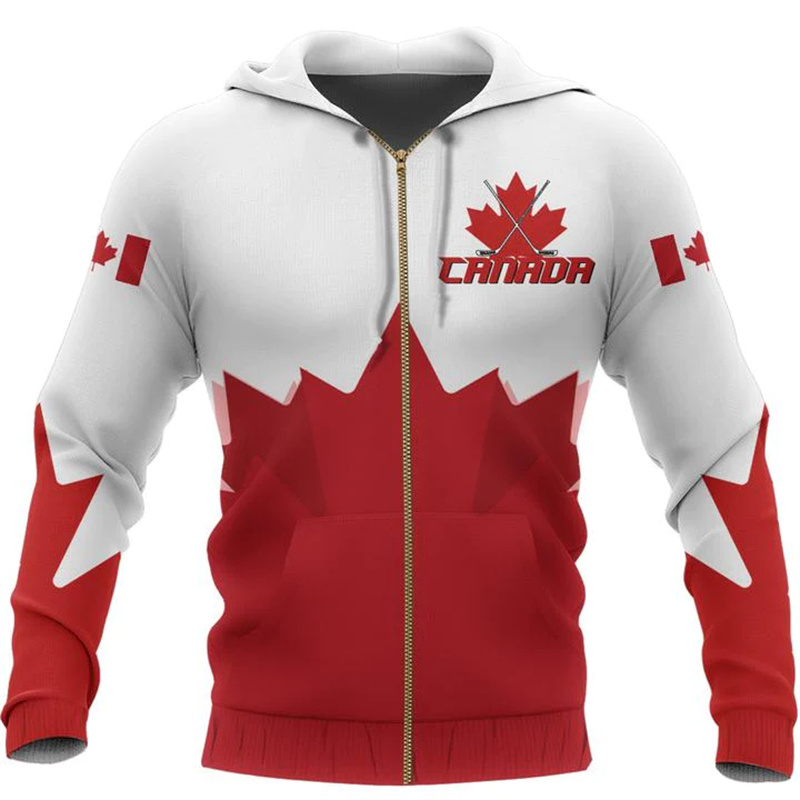 Canada 3d All Over Printed Map - Street Fashion Zip Up Hoodie recensie en prijs