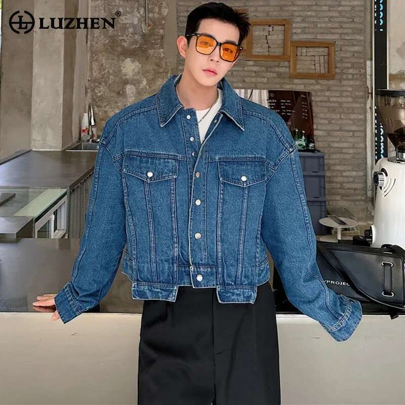 LUZHEN Personality Denim Short - Street Fashion Men 2025 recensie en prijs