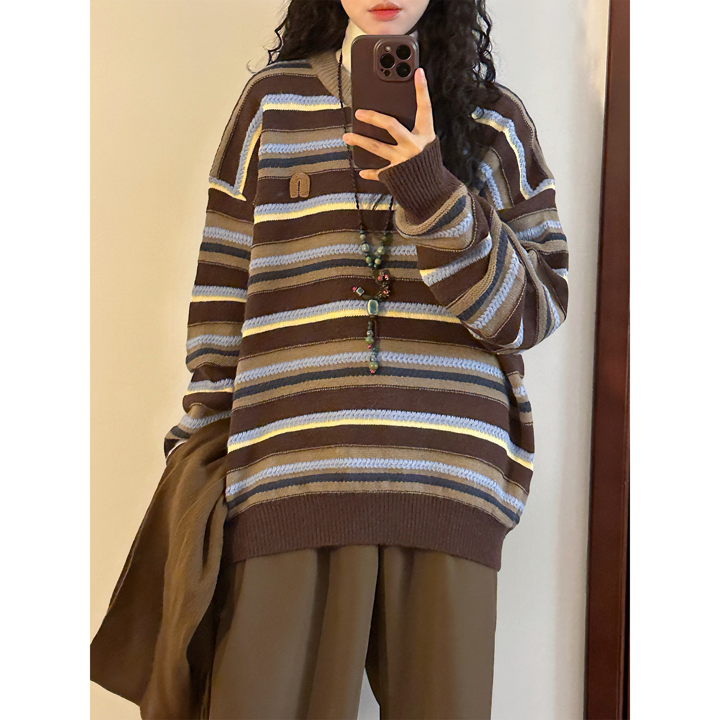 Retro Loose Color Block Stripe - Street Fashion Online recensie en prijs