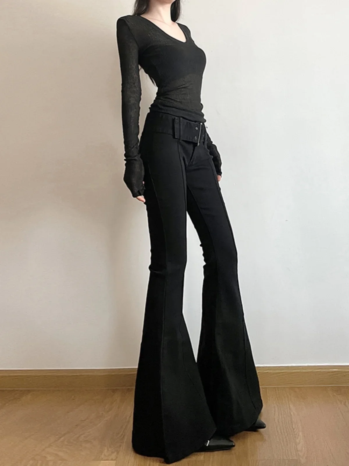 Women's Black Flared Pants Ret - Fashion Street Yoga recensie en prijs