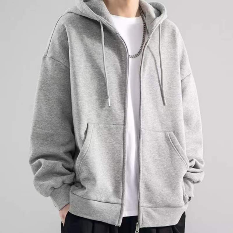 Fashion Casual Black Gray Blue - Street Fashion Zip Up Hoodie recensie en prijs