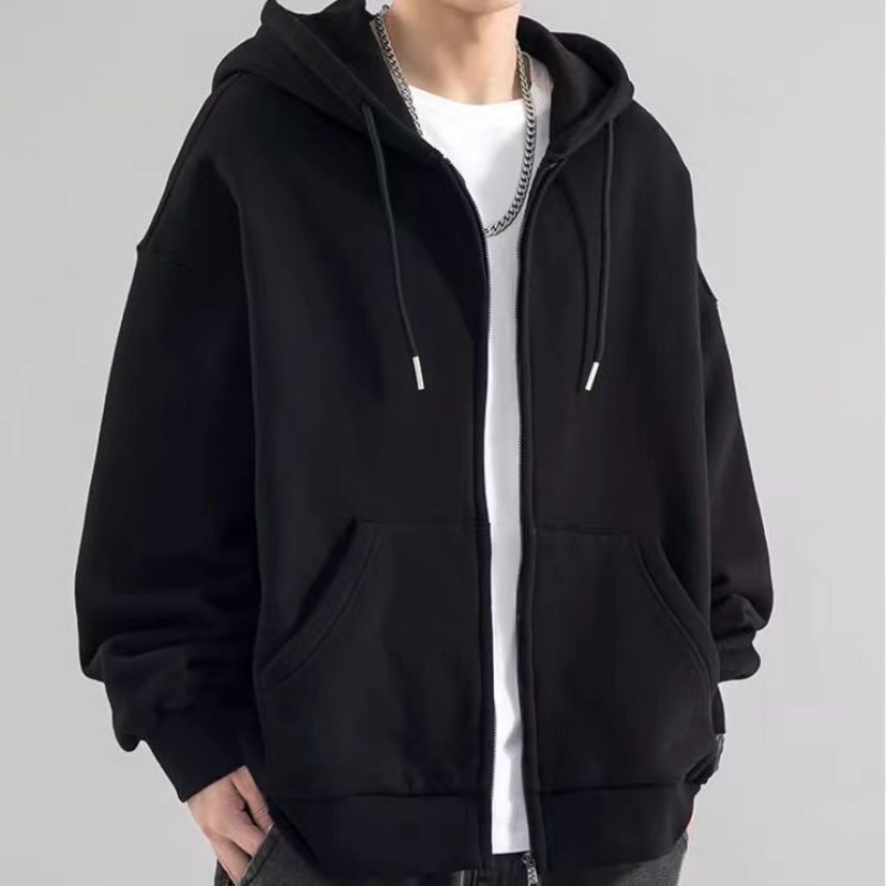 Fashion Casual Black Gray Blue - Street Fashion Zip Up Hoodie recensie en prijs