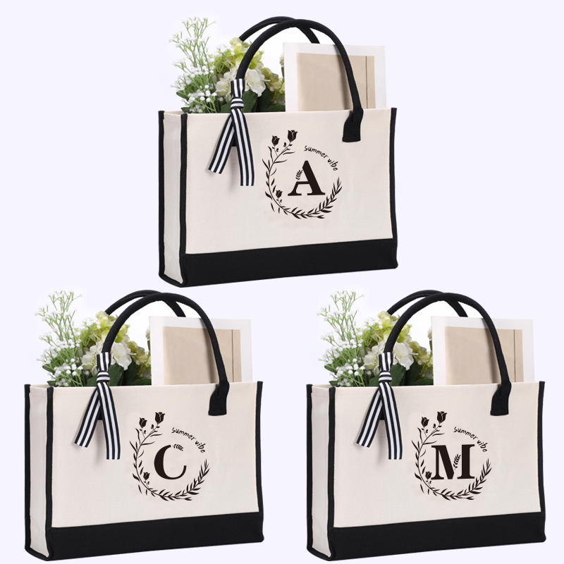 Leather letter print tote bag, - Tote Bag Canvas Print recensie en prijs