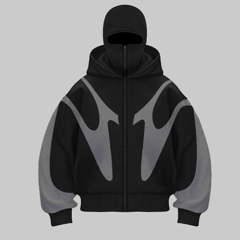 Retro Printed Devil Pattern Do - Street Fashion Zip Up Hoodie recensie en prijs