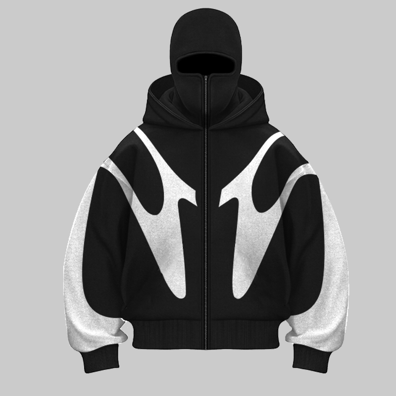 Retro Printed Devil Pattern Do - Street Fashion Zip Up Hoodie recensie en prijs