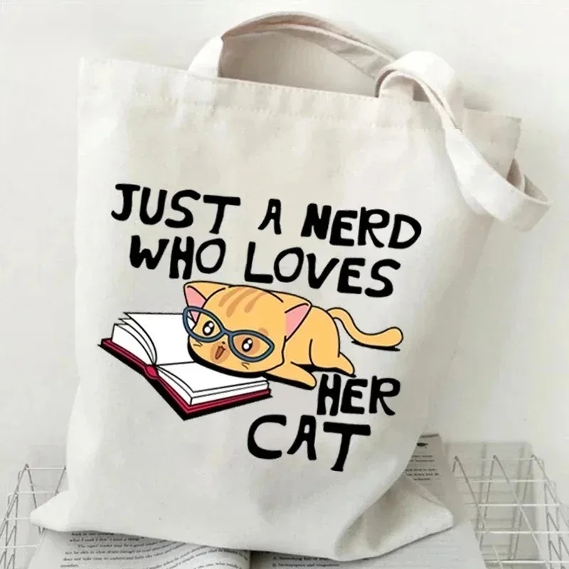 Cat and Book Canvas Handbag La - Tote Bag Canvas Print recensie en prijs