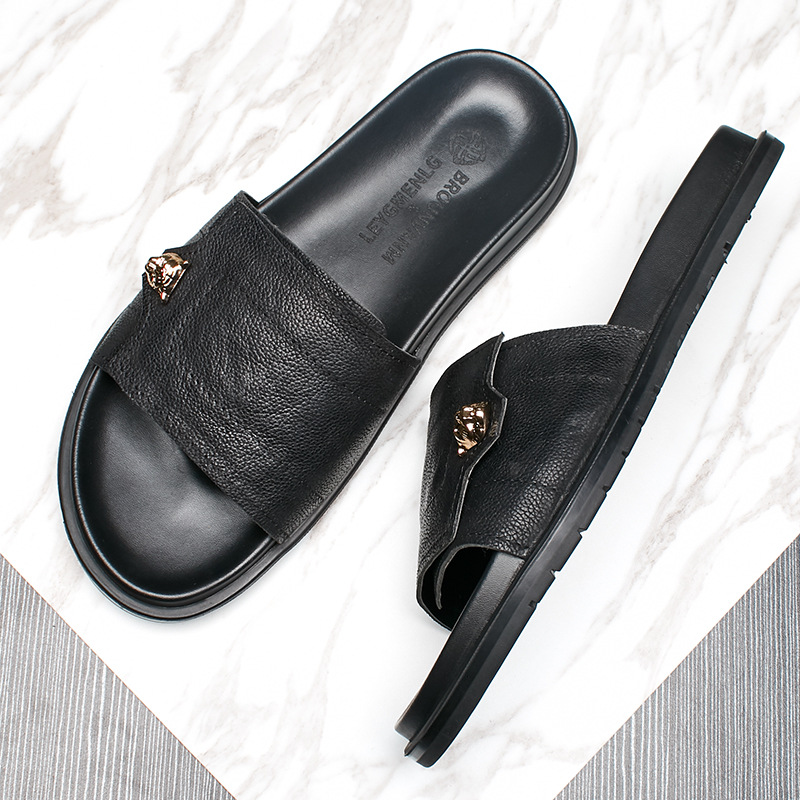 2025 New Genuine Leather Slipp - Street Fashion Men 2025 recensie en prijs