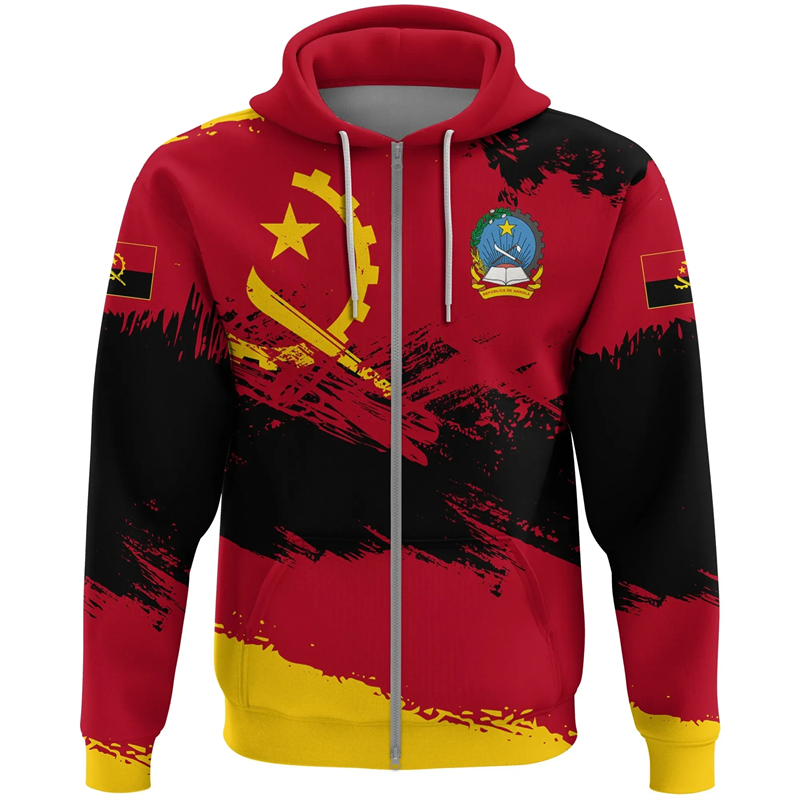Angola Map Africa Country Grap - Street Fashion Zip Up Hoodie recensie en prijs