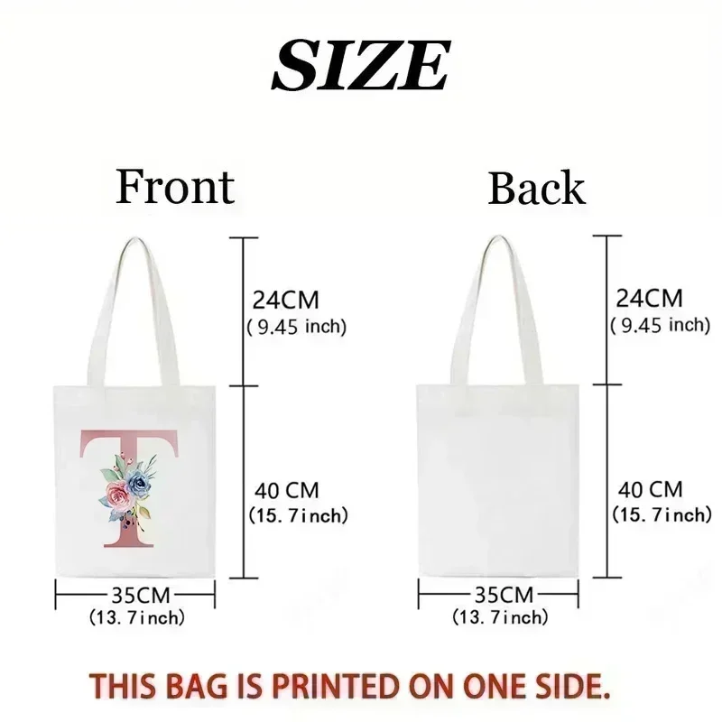 Elegant Floral Alphabet Tote B - Tote Bag Canvas Print recensie en prijs